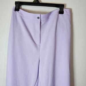 NWT Calvin Klein Women's Size 24W Career Pant Lavender Silver Zip Pockets